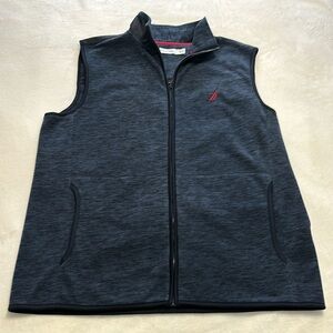 Nautica Vest - Navy Blue, Men’s Size XL, Zipper, Fleece, Preppy, Pockets